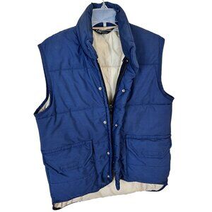 Vtg Mens Blue Quilted Puffer Vest Medium Columbia Sportswear Co